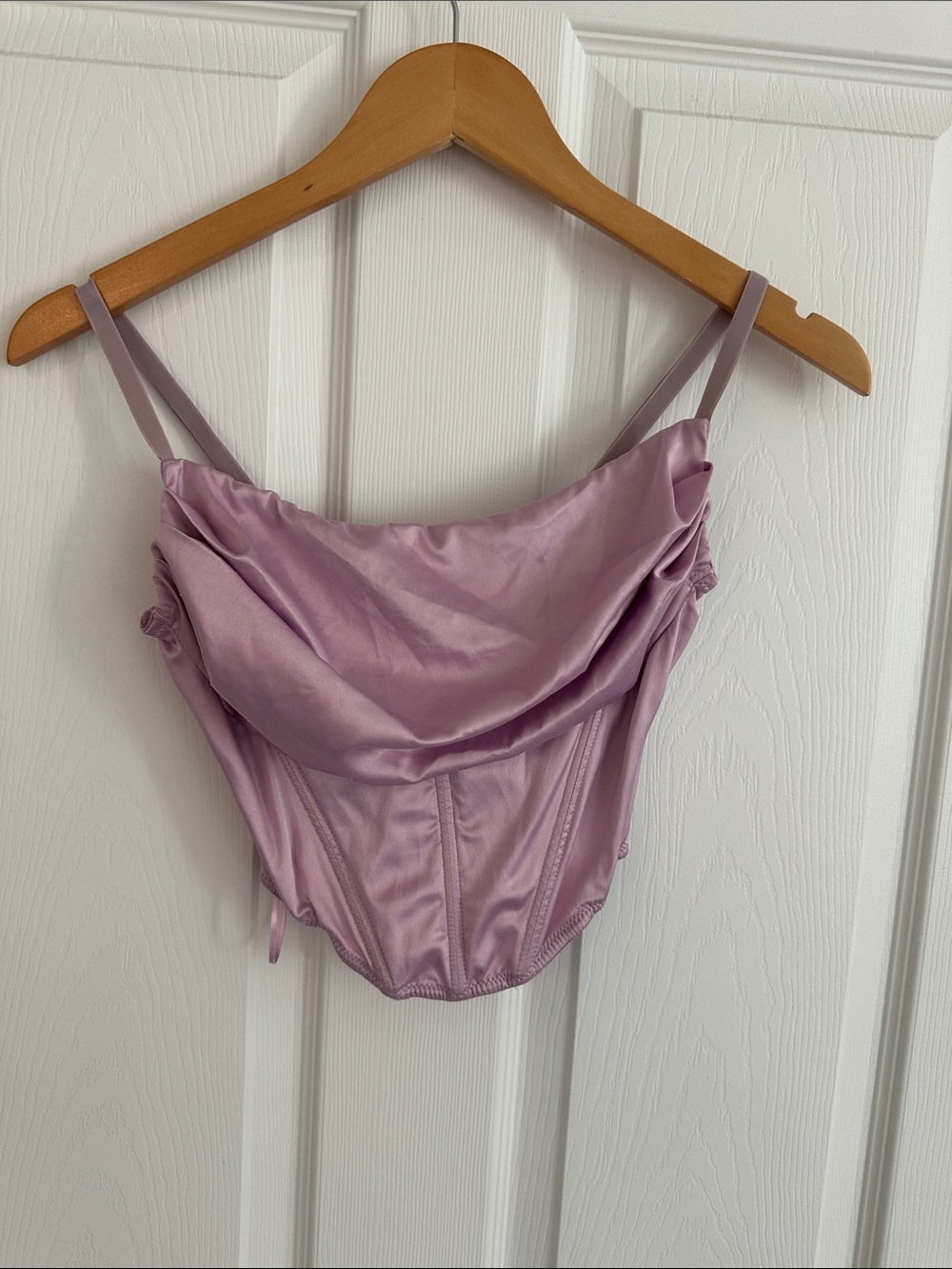 Urban Outfitters Lilac Satin Crop Top